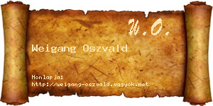 Weigang Oszvald névjegykártya